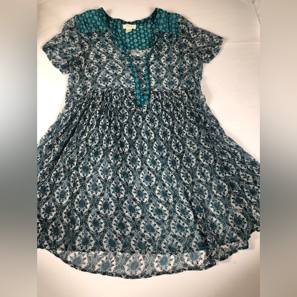 Maeve Anthropologie Sheer Bohemian Maxi Dress Medium